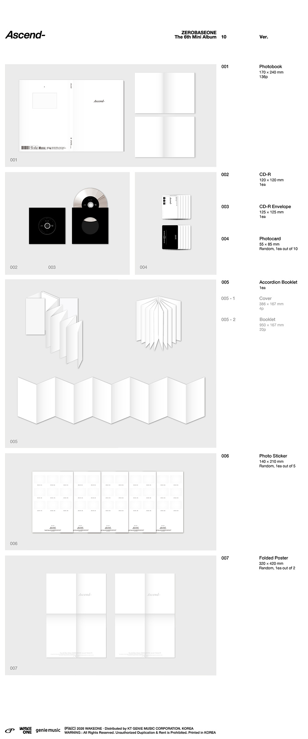 ZEROBASEONE The 6th Mini Album [Ascend-] Photobook Ver.